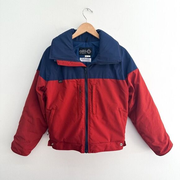 Alti of Santa Fe Women’s 80s Gore-Tex National Ski Patrol Rust Navy Zip Bomber J - Picture 2 of 14